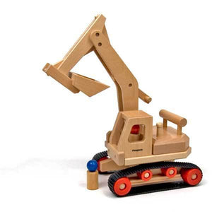 FAGUS Wooden Excavator - playhao - Toy Shop Singapore