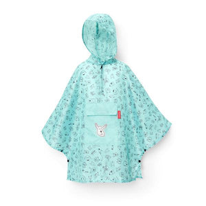 REISENTHEL Mini Maxi Poncho M Kids Cats and Dogs Mint - playhao - Toy Shop Singapore