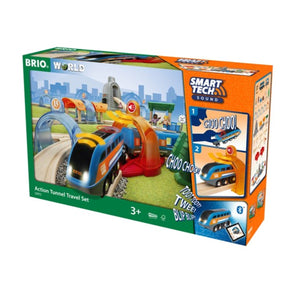 BRIO Smart Tech Travel Set with Action Tunnel (Smart Tech Sound) - playhao - Toy Shop Singapore