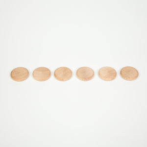 GRAPAT Coins x 6 Natural wood (divisible pack) - playhao - Toy Shop Singapore