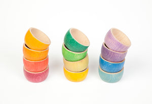 GRAPAT Bowls - 12 Rainbow - playhao - Toy Shop Singapore