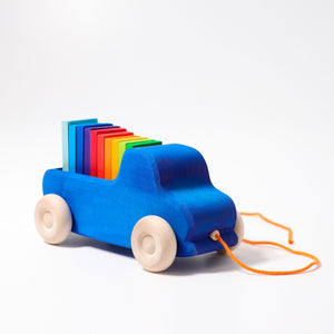 GRIMM'S Blue Truck Pull Toy - playhao - Toy Shop Singapore