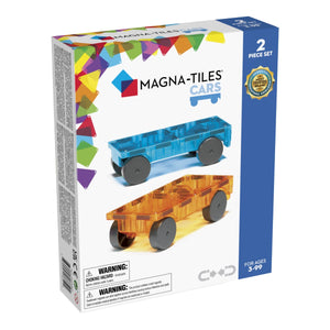 MAGNA-TILES Cars 2-Piece Expansion Set: Blue & Orange - playhao - Toy Shop Singapore