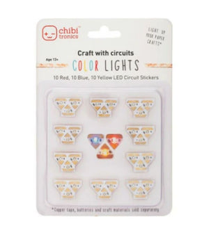 CHIBITRONICS Chibi Circuit Stickers - Color (RYB) LED MegaPack - playhao - Toy Shop Singapore