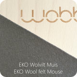 WOBBEL XL Transparent Lacquer Felt Mouse Grey (39A) - playhao - Toy Shop Singapore