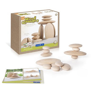 GUIDECRAFT Wood Stackers River Stones - playhao - Toy Shop Singapore