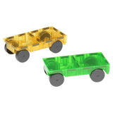 MAGNA-TILES Cars 2 Piece Expansion Set : Green & Yellow - playhao - Toy Shop Singapore