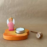 OSTHEIMER Candle Holder Angel red new