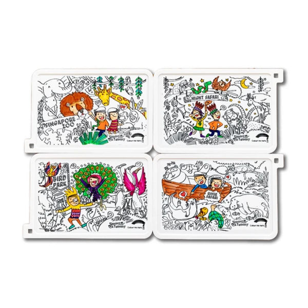 COLOUR ME MATS Timmy & Tammy Exploring our Four Wildlife Parks (Colouring Mats Bundle)