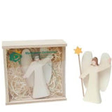 OSTHEIMER Angel with Star Shaped Staff small (2-piece set)