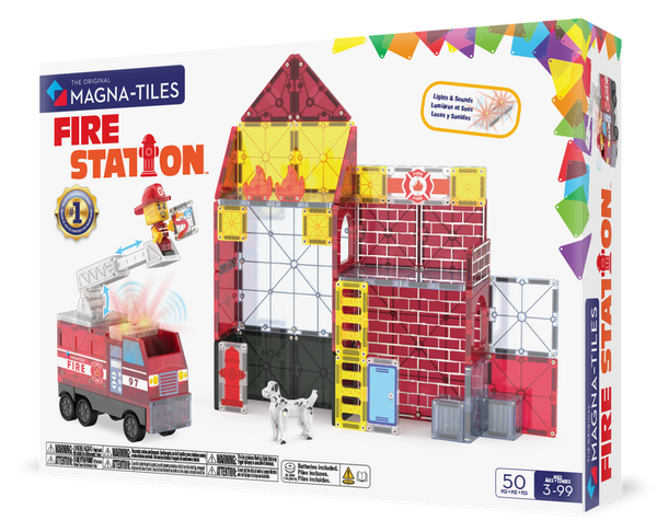 THE ORIGINAL MAGNA-TILES Fire Station™ - playhao - Toy Shop Singapore