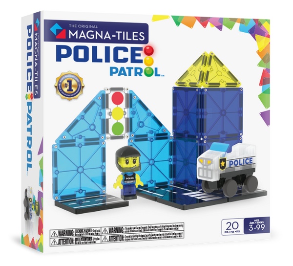 THE ORIGINAL MAGNA-TILES Police Patrol™ - playhao - Toy Shop Singapore
