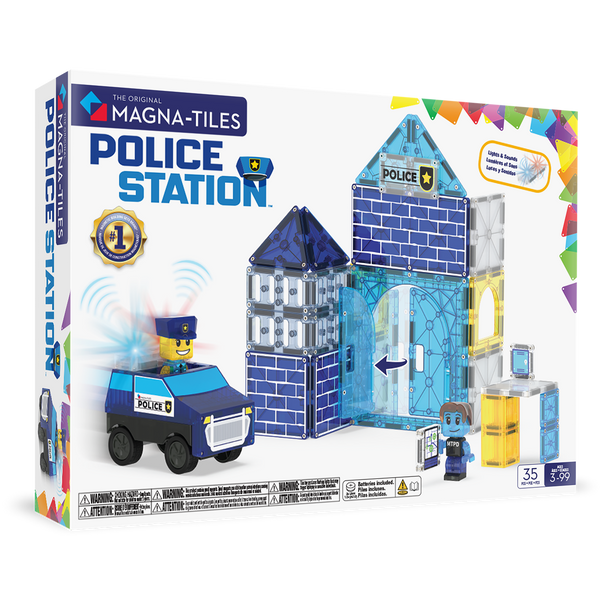 THE ORIGINAL MAGNA-TILES Police Station™ - playhao - Toy Shop Singapore
