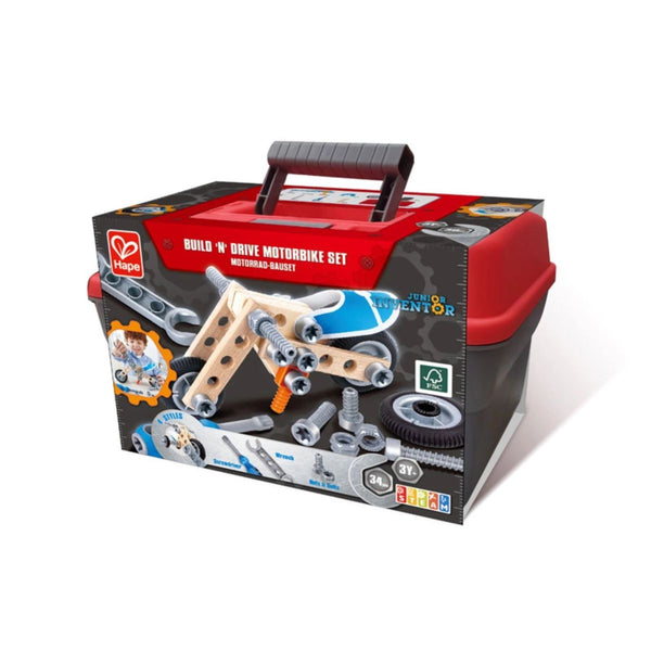 HAPE Junior Inventor Build N Drive Motorbike Set