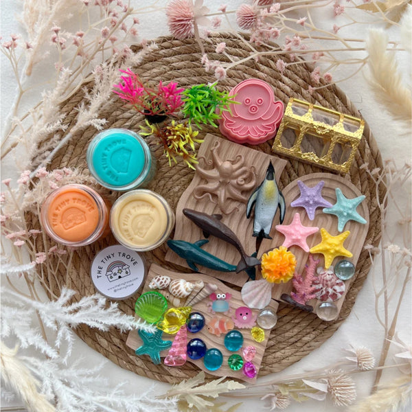T.TINY TROVE Deluxe Play Dough Kit - Sea Creatures - playhao - Toy Shop Singapore
