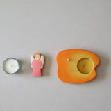 OSTHEIMER Candle Holder Angel red new