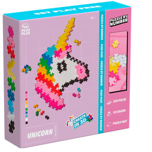 PLUS-PLUS Puzzle By Number Unicorn 250pcs - playhao - Toy Shop Singapore