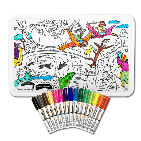 COLOUR ME MATS Timmy & Tammy At Bird Paradise (Colouring Mat Bundle)