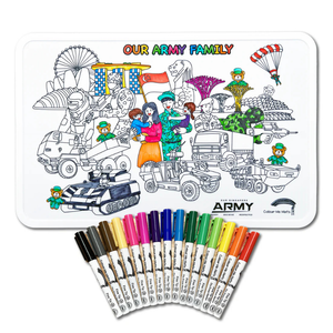 COLOUR ME MATS Our Army Family by Our Singapore Army (Colouring Mat Bundle) - playhao - Toy Shop Singapore