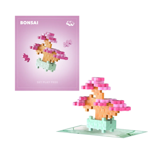 PLUS-PLUS Plant Packs - Pink bonsai - playhao - Toy Shop Singapore