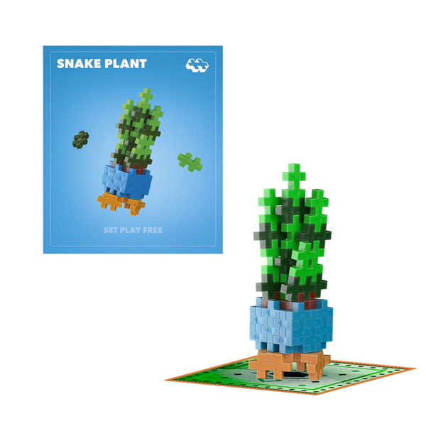 PLUS-PLUS Plant Packs - Snake plant - playhao - Toy Shop Singapore