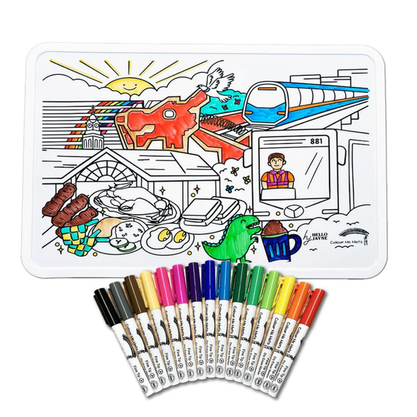 COLOUR ME MATS Heartbeat of Singapore (Colouring Mat Bundle) - playhao - Toy Shop Singapore