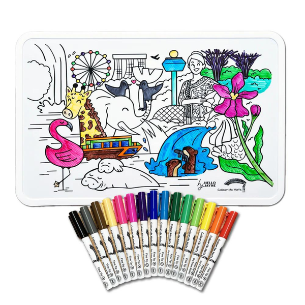COLOUR ME MATS Sights of Singapore (Colouring Mat Bundle) - playhao - Toy Shop Singapore