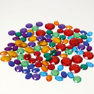 GRIMM'S 100 Acrylic Glitter Stones For Decorative - playhao - Toy Shop Singapore