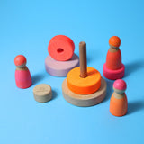 GRIMM'S Small Conical Tower neon - pink - playhao - Toy Shop Singapore