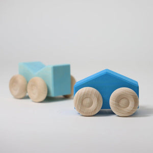 GRIMM'S Stacking Cars Blue - playhao - Toy Shop Singapore