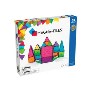 MAGNA - TILES Classic Clear Colors 32 Piece Set - playhao - Toy Shop Singapore