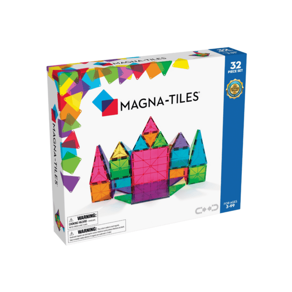 MAGNA - TILES Classic Clear Colors 32 Piece Set - playhao - Toy Shop Singapore