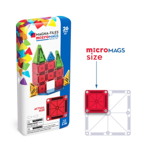 MAGNA - TILES microMAGS Travel 26 Piece Set (Single set) - playhao - Toy Shop Singapore