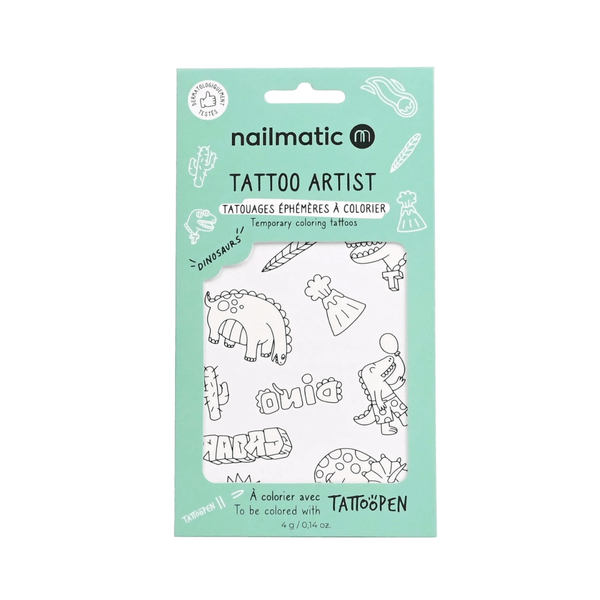 NAILMATIC KIDS COLORING TATTOO BOARD-DINOSAURS - playhao - Toy Shop Singapore