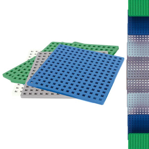 PLUS - PLUS Baseplates Green, Grey, White & Blue / 12 pcs - playhao - Toy Shop Singapore