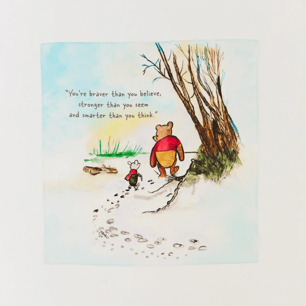 SARAH'S SILK Winnie the Pooh Quote Playsilk (DP) - playhao - Toy Shop Singapore