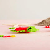 PLUS-PLUS Kai Sea Turtle / 100 pcs Tube (Orange Shell) - playhao - Toy Shop Singapore