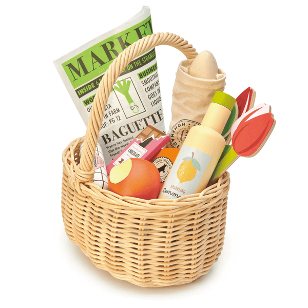 TENDER LEAF Wicker Shopping Basket - playhao - Toy Shop Singapore