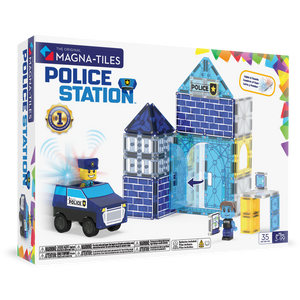 THE ORIGINAL MAGNA - TILES Police Station - playhao - Toy Shop Singapore