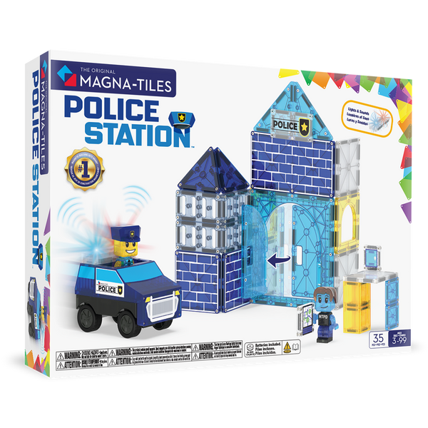 THE ORIGINAL MAGNA - TILES Police Station - playhao - Toy Shop Singapore