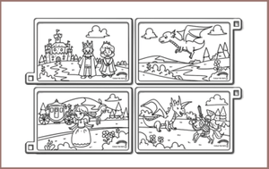 COLOUR ME MATS The Princess and the Dragon (Colouring Mat Bundle) - playhao - Toy Shop Singapore
