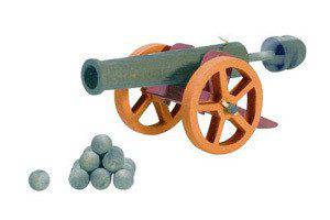 OSTHEIMER Cannon large with 10 Cannonballs