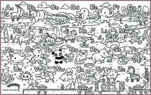 COLOUR ME MATS ABC Alphabet Zoo (Colouring Mat Bundle) - playhao - Toy Shop Singapore