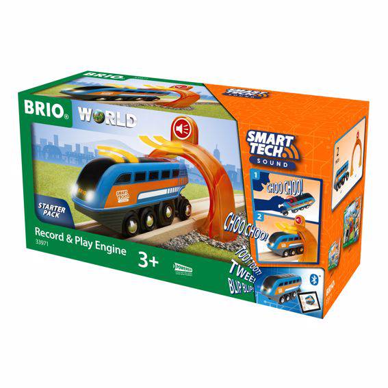 BRIO Record and Play Engine (smart tech sound) Train with 1 tunnel - playhao - Toy Shop Singapore
