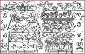 COLOUR ME MATS 123 Counting Farm (Colouring Mat Only)