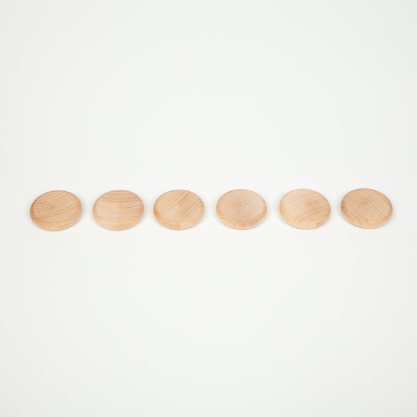 GRAPAT Coins x 6 Natural wood (divisible pack) - playhao - Toy Shop Singapore