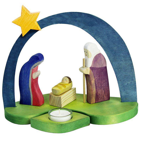 OSTHEIMER Nativity Candle Holder new