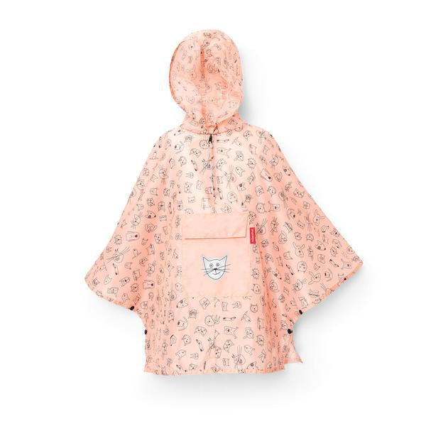 REISENTHEL Mini Maxi Poncho M Kids Cats and Dogs Rose