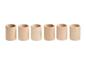 GRAPAT Cups x 6 Natural wood (divisible pack) - playhao - Toy Shop Singapore