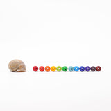 GRIMM'S 120 Small Wooden Beads / 12mm Coloured Beads